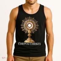 Eucharistic Adoration Traditional Latin Mass Catholic Tank Top thumb 3