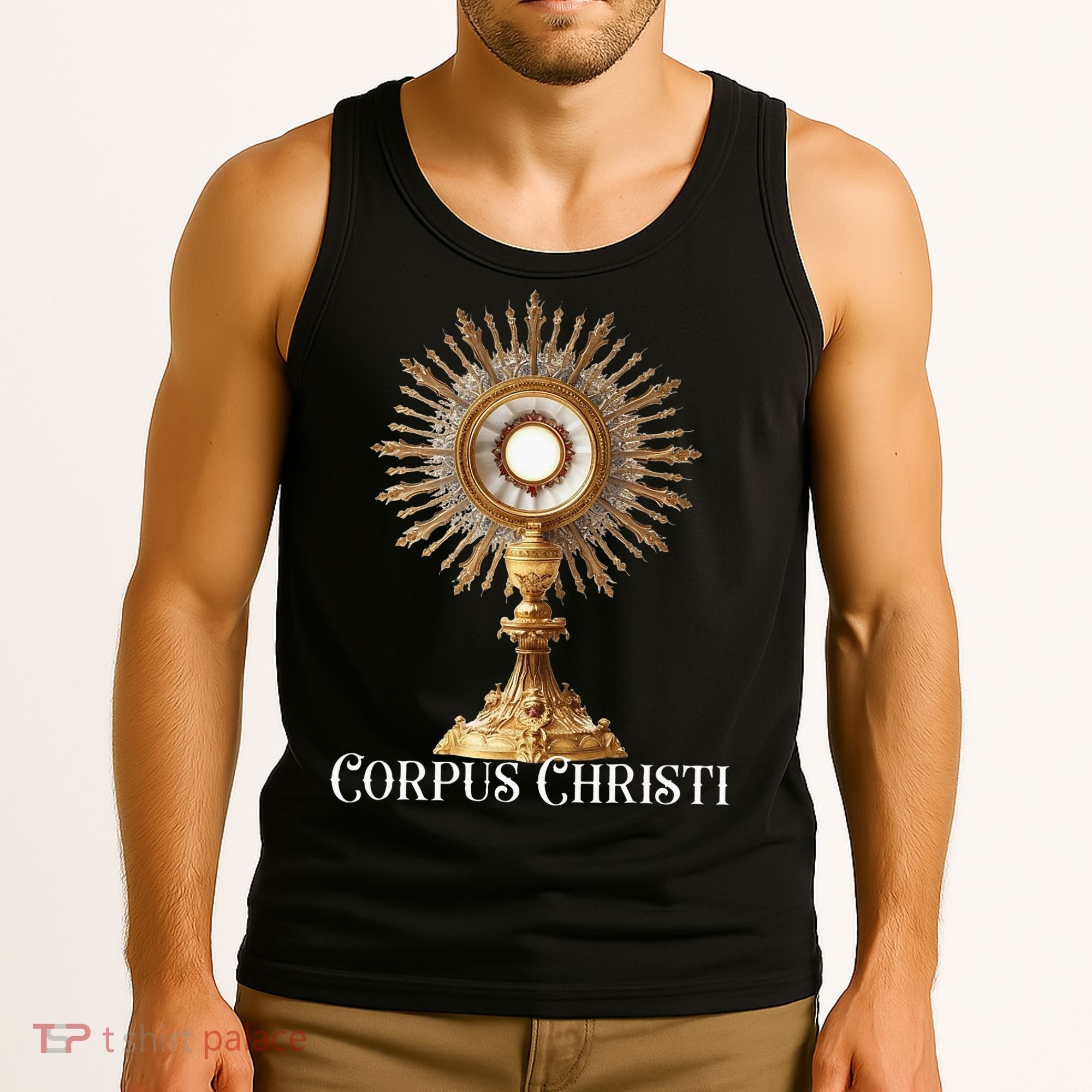 Eucharistic Adoration Traditional Latin Mass Catholic Tank Top