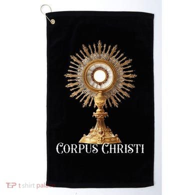Eucharistic Adoration Traditional Latin Mass Catholic Golf Towel