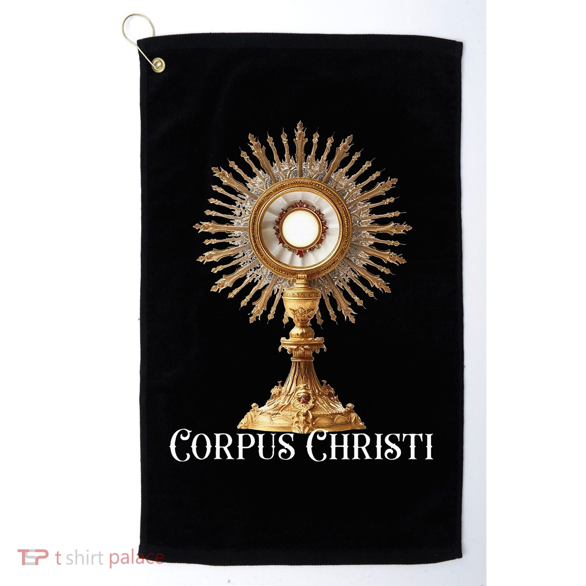 Eucharistic Adoration Traditional Latin Mass Catholic Golf Towel