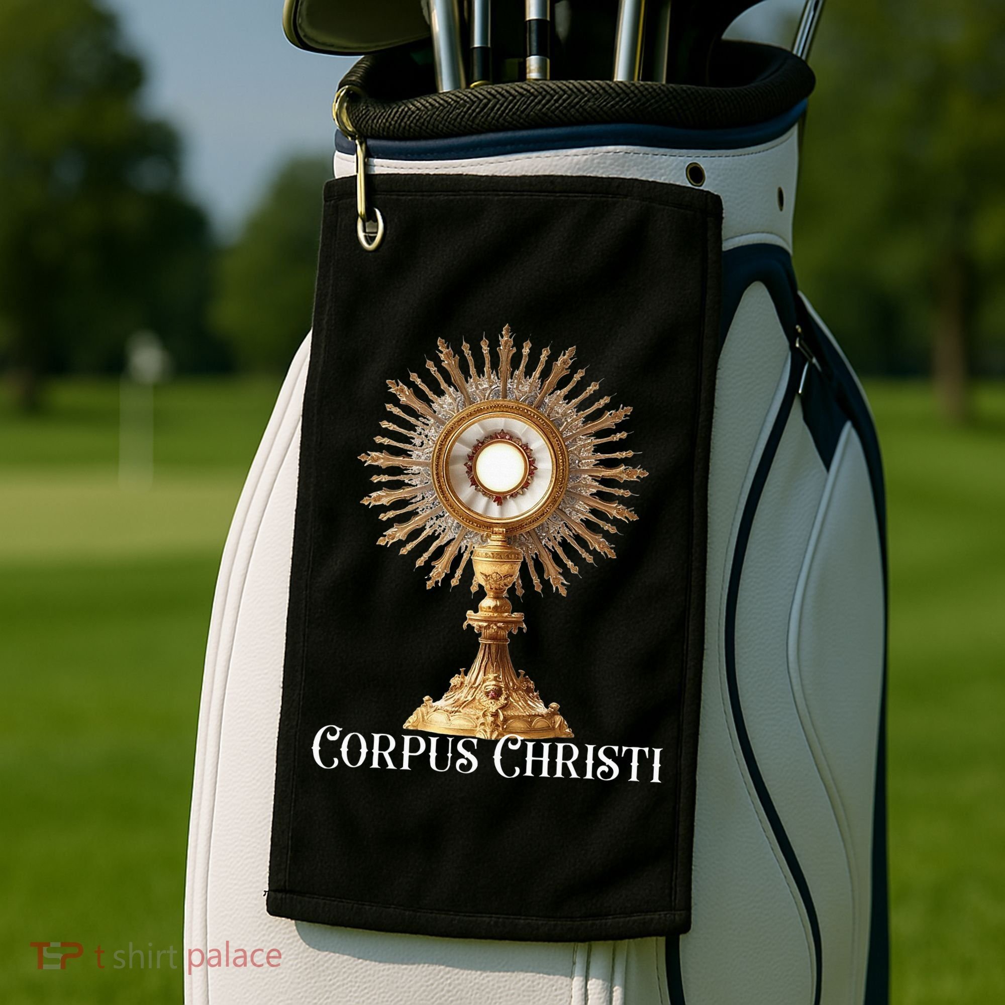 Eucharistic Adoration Traditional Latin Mass Catholic Golf Towel
