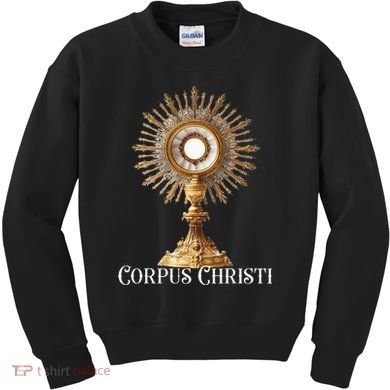 Eucharistic Adoration Traditional Latin Mass Catholic Kids Sweatshirt