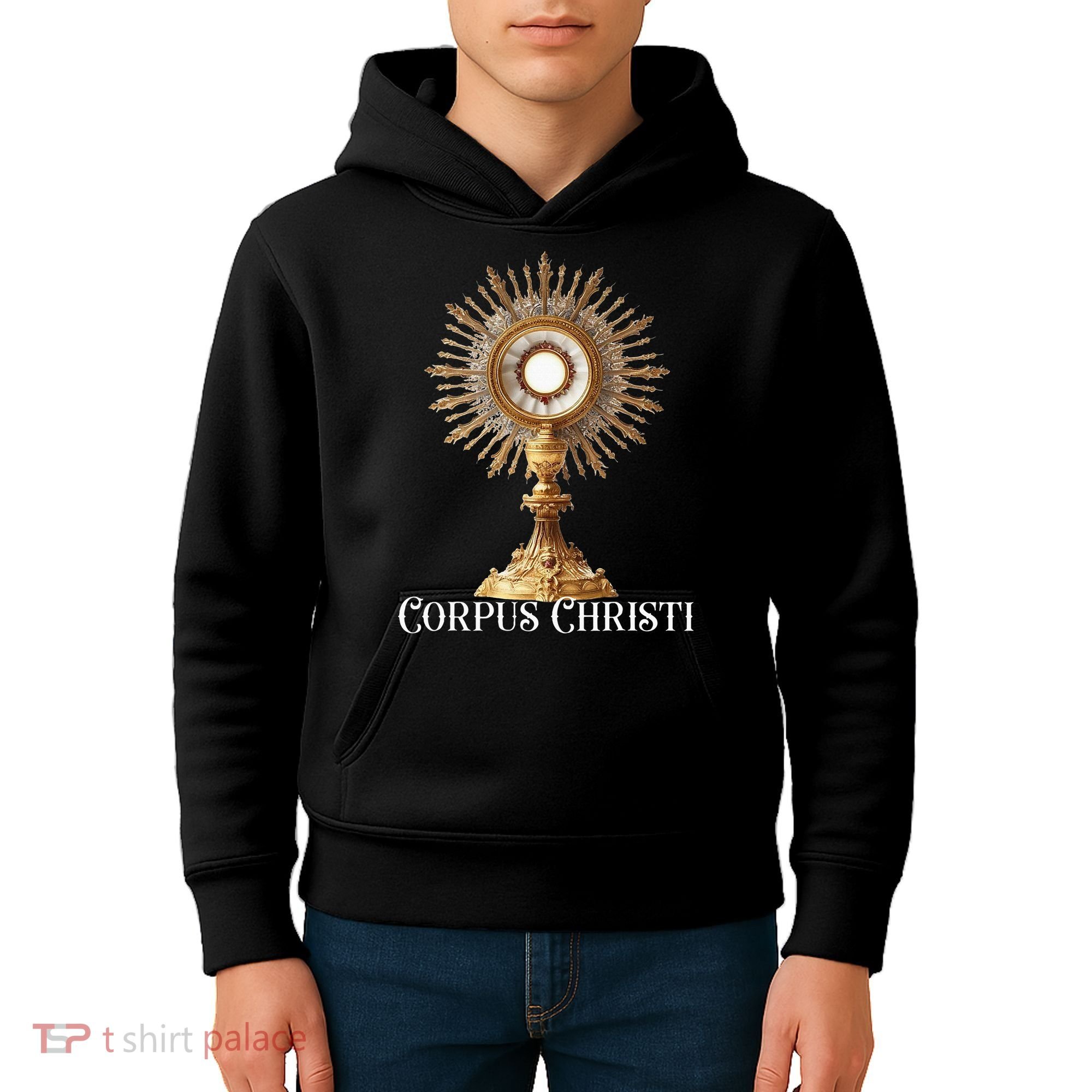 Eucharistic Adoration Traditional Latin Mass Catholic Kids Hoodie