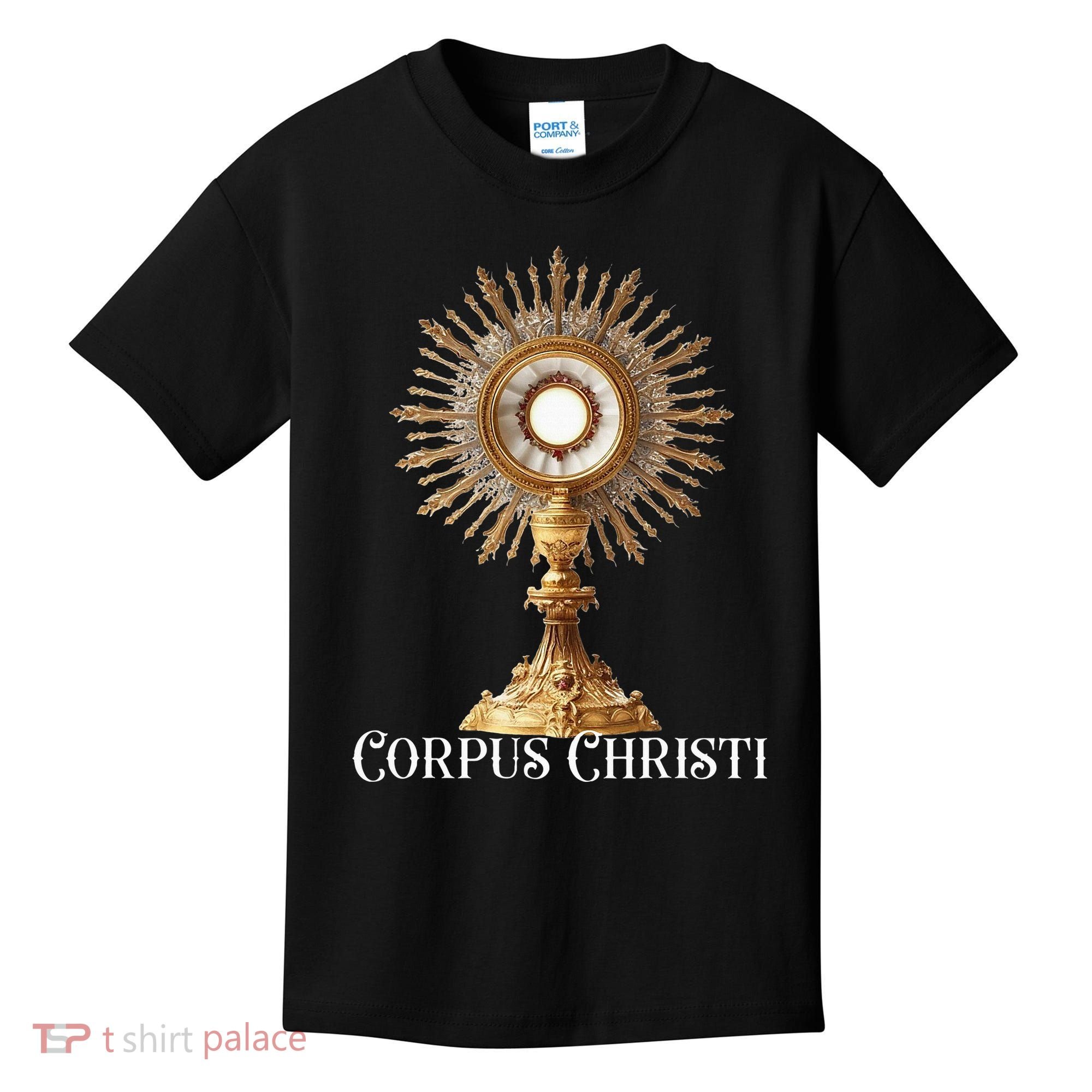 Eucharistic Adoration Traditional Latin Mass Catholic Kids T-Shirt