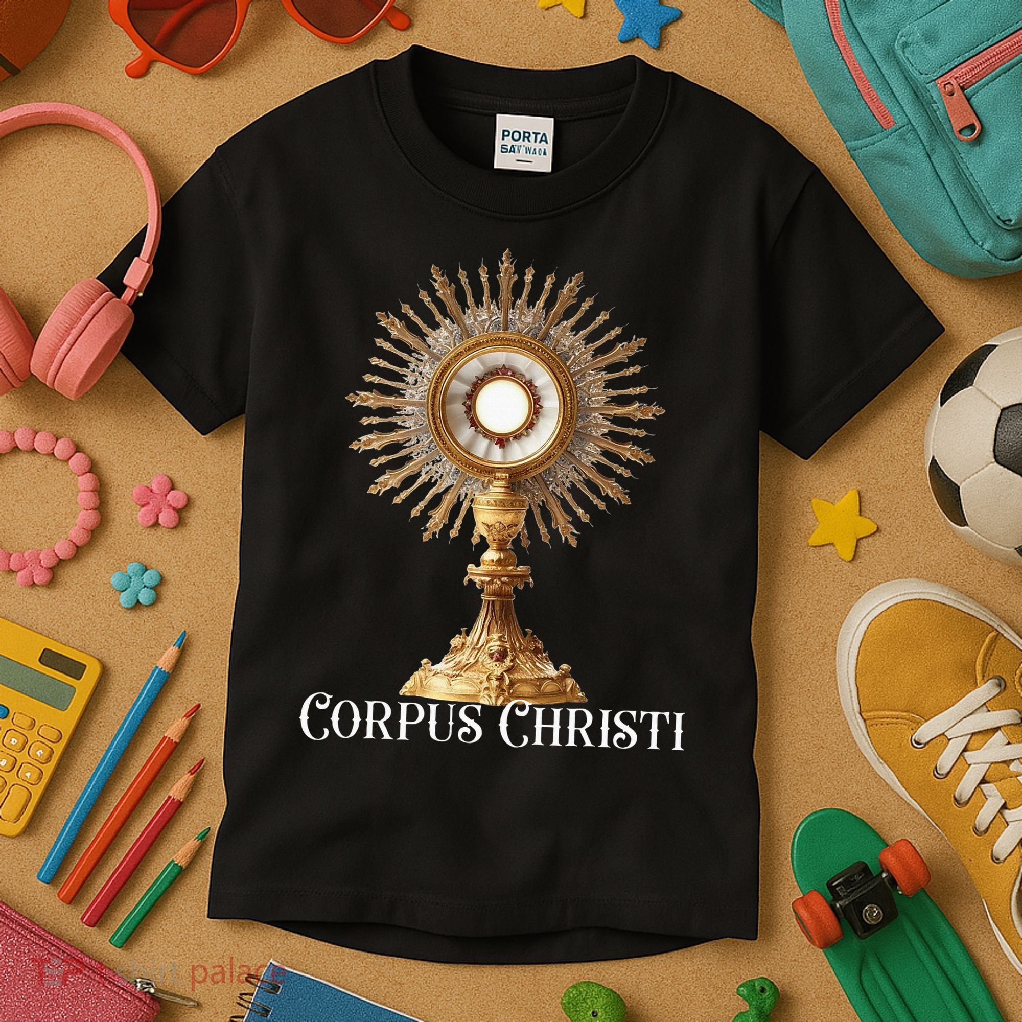Eucharistic Adoration Traditional Latin Mass Catholic Kids T-Shirt