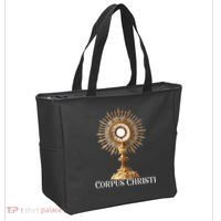 Eucharistic Adoration Traditional Latin Mass Catholic Tote Bag thumb 2