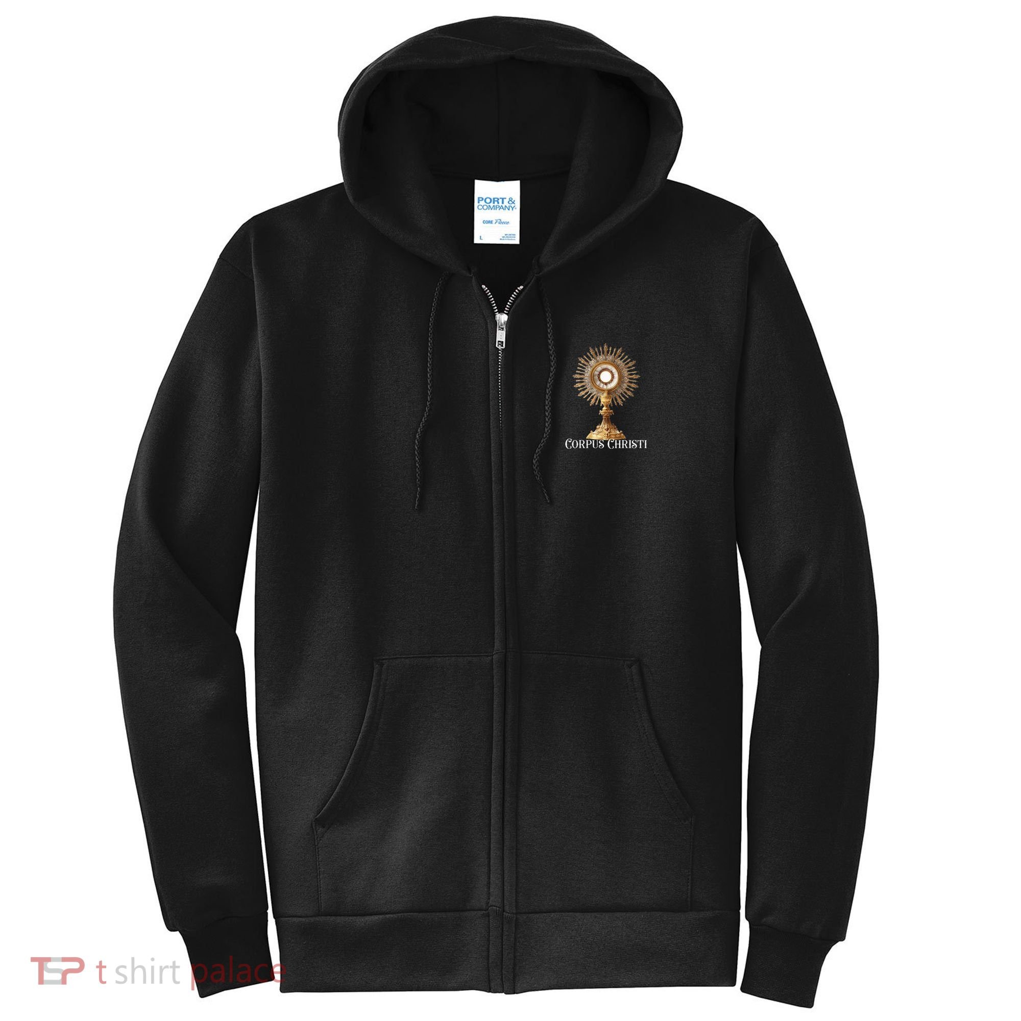 Eucharistic Adoration Traditional Latin Mass Catholic Full Zip Hoodie
