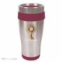 Eucharistic Adoration Traditional Latin Mass Catholic 16oz Travel Tumbler thumb 0