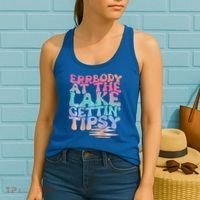 Errbody At The Lake Gettin Tipsy Lake Life Summer Trendy Women's Tank Top thumb 2
