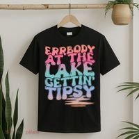 Errbody At The Lake Gettin Tipsy Lake Life Summer Trendy T-Shirt thumb 2