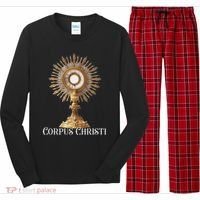 Eucharistic Adoration Traditional Latin Mass Catholic Long Sleeve Pajama Set thumb 0