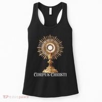 Eucharistic Adoration Traditional Latin Mass Catholic Women's Tank Top thumb 0