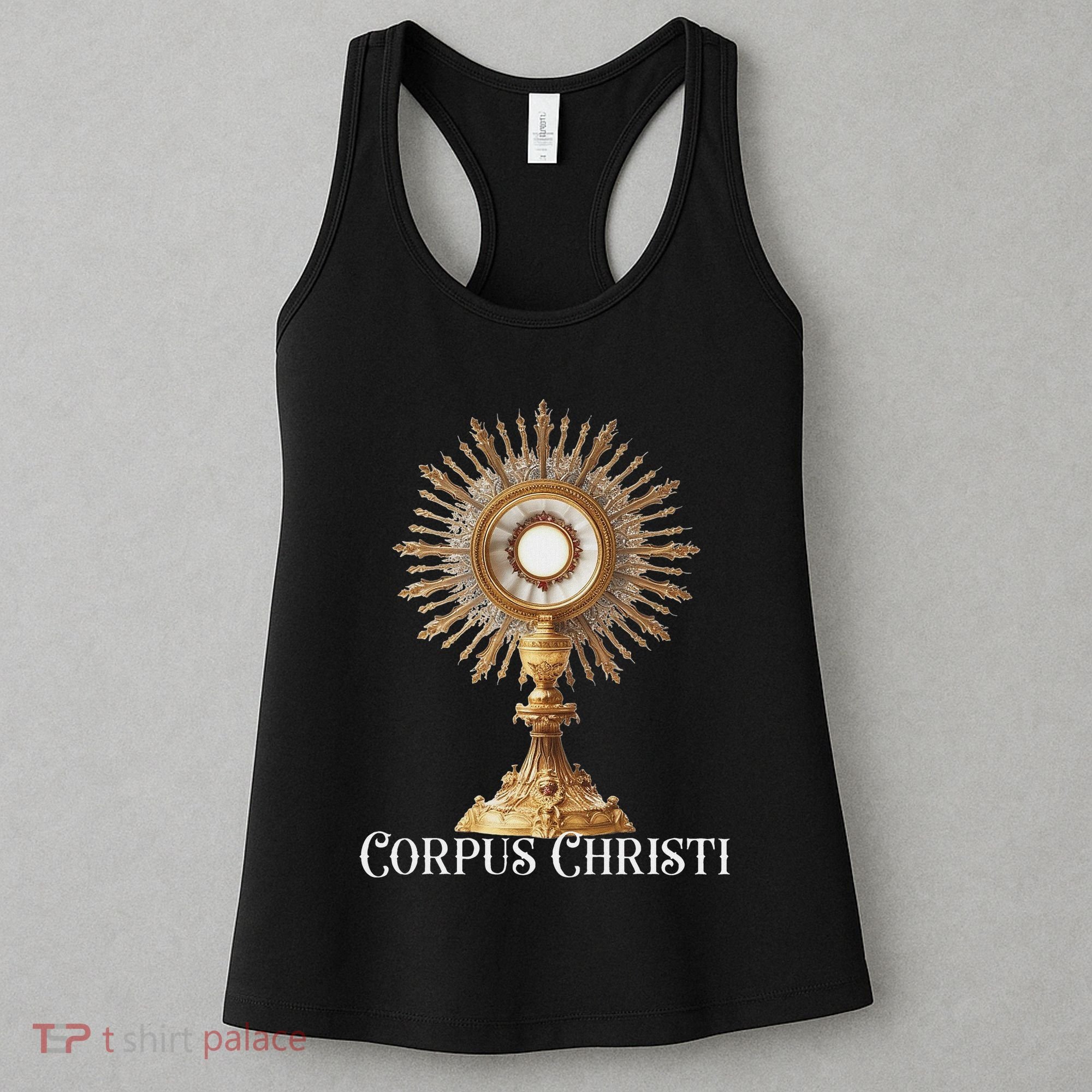 Eucharistic Adoration Traditional Latin Mass Catholic Women's Tank Top
