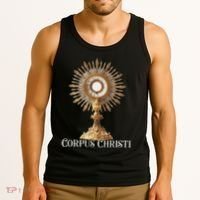 Eucharistic Adoration Traditional Latin Mass Catholic Tank Top thumb 3