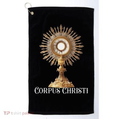 Eucharistic Adoration Traditional Latin Mass Catholic Golf Towel