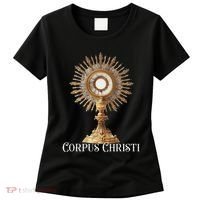 Eucharistic Adoration Traditional Latin Mass Catholic Women's T-Shirt thumb 0