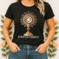 Eucharistic Adoration Traditional Latin Mass Catholic Women's T-Shirt thumb 2