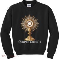 Eucharistic Adoration Traditional Latin Mass Catholic Kids Sweatshirt thumb 0