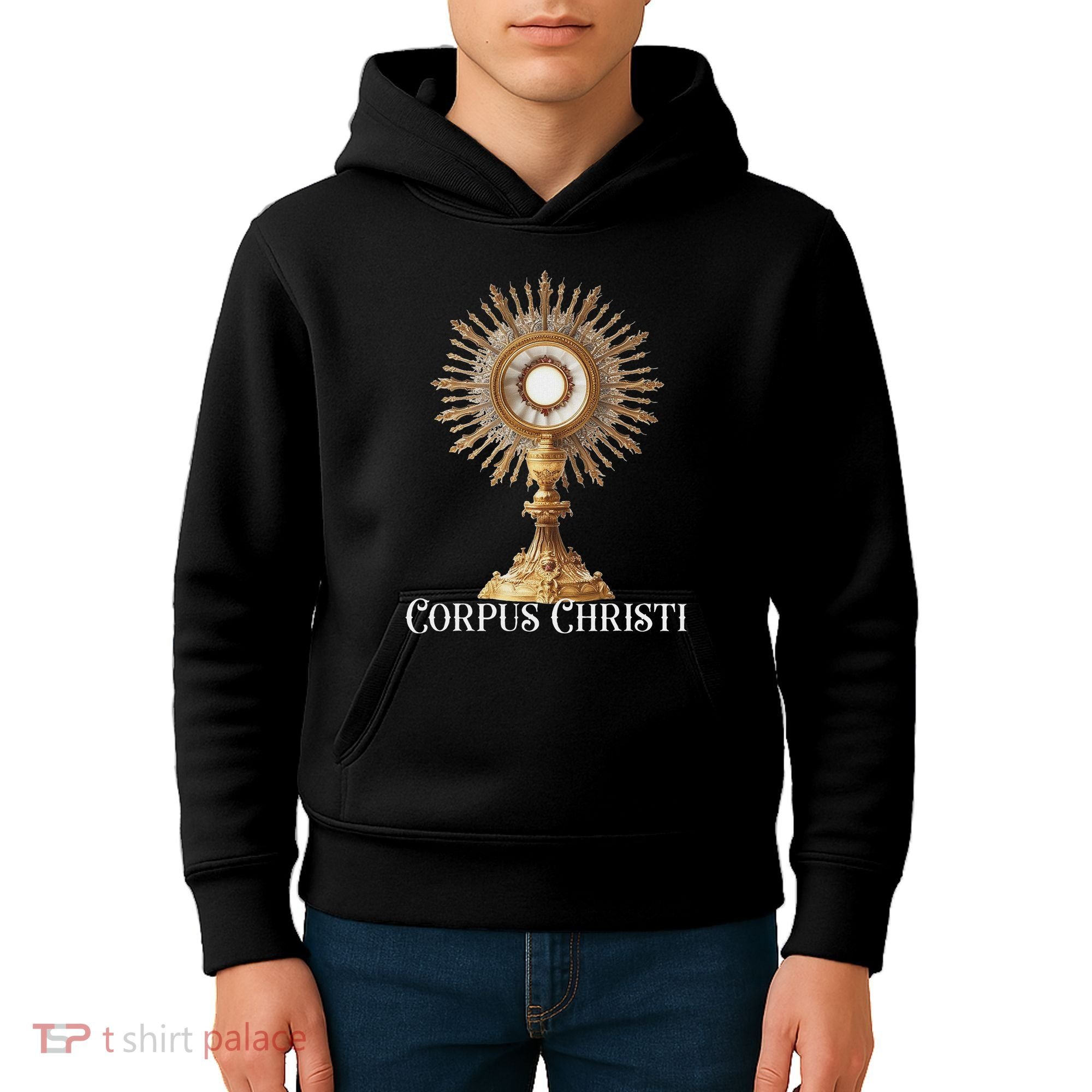 Eucharistic Adoration Traditional Latin Mass Catholic Kids Hoodie