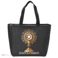 Eucharistic Adoration Traditional Latin Mass Catholic Tote Bag thumb 0