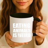 Eating Animals Is Weird Coffee Mug thumb 3