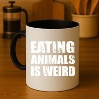 Eating Animals Is Weird Coffee Mug thumb 4