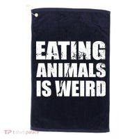 Eating Animals Is Weird Golf Towel thumb 0