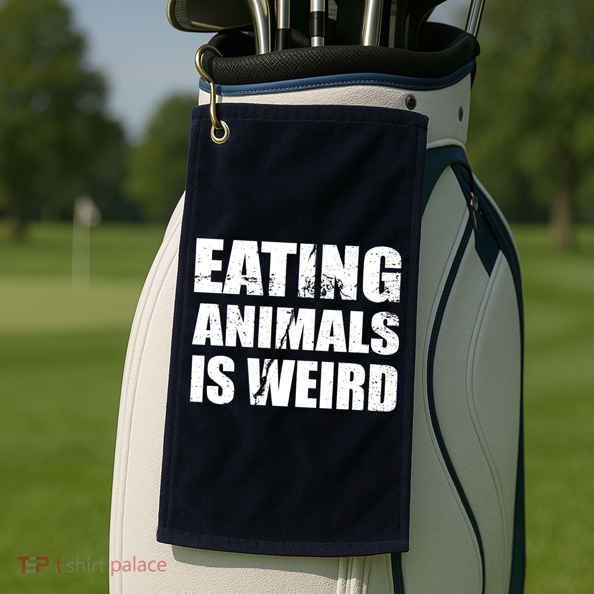 Eating Animals Is Weird Golf Towel