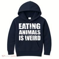 Eating Animals Is Weird Kids Hoodie thumb 0