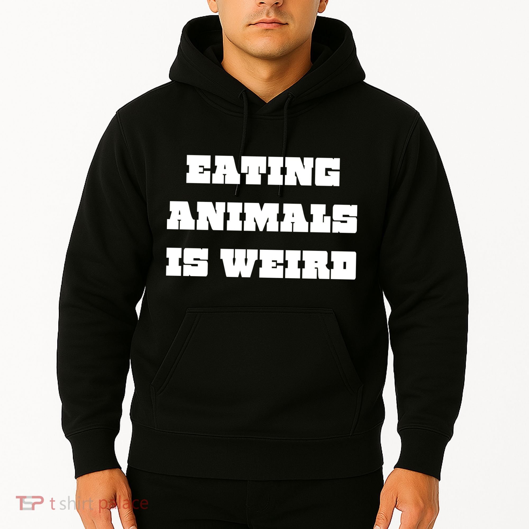 Eating Animals Is Weird Vegan Vegetarian Funny Parody Hoodie