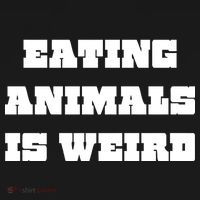 Eating Animals Is Weird Vegan Vegetarian Funny Parody Ornament thumb 1