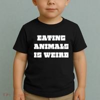 Eating Animals Is Weird Vegan Vegetarian Funny Parody Toddler T-Shirt thumb 2