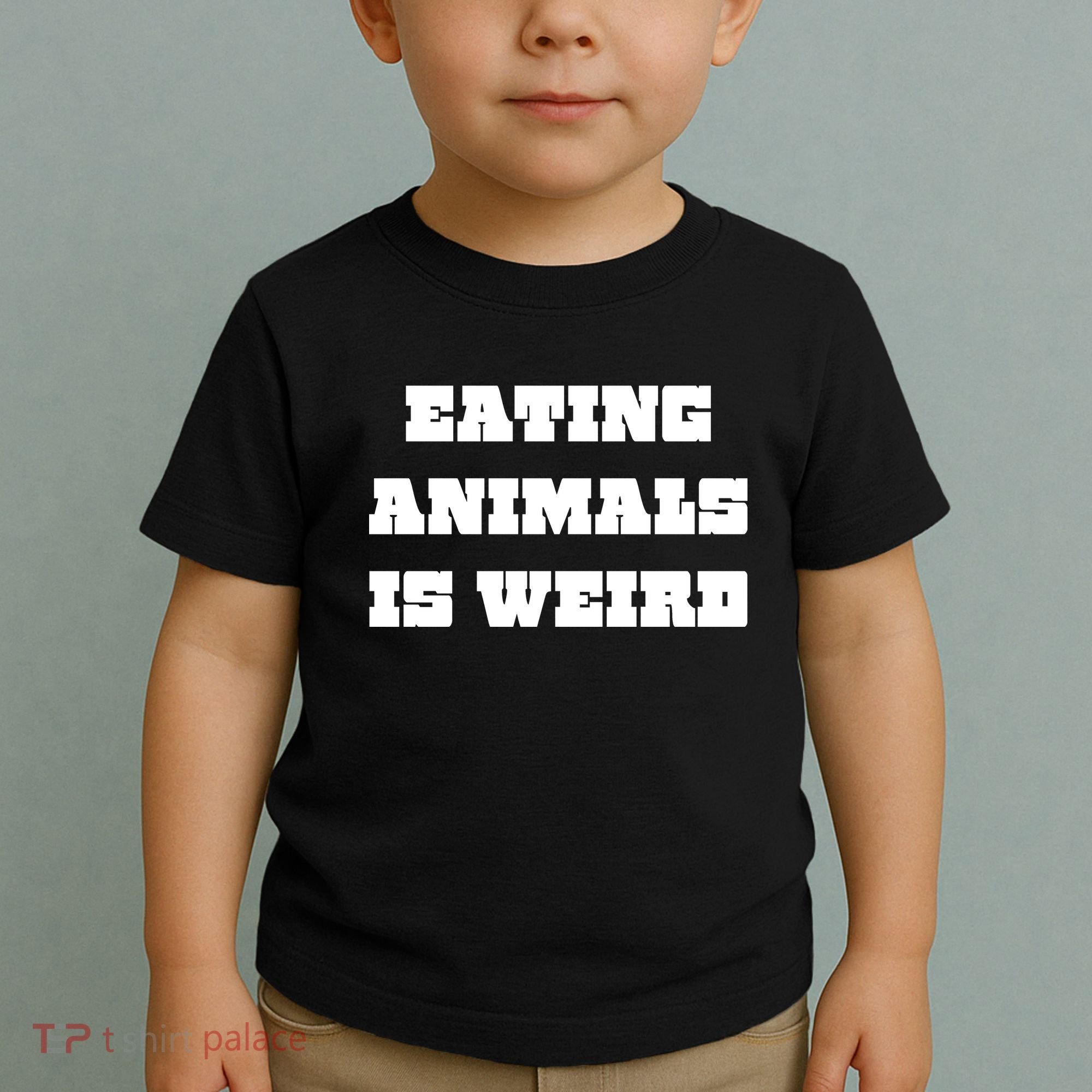 Eating Animals Is Weird Vegan Vegetarian Funny Parody Toddler T-Shirt