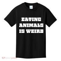 Eating Animals Is Weird Vegan Vegetarian Funny Parody Kids T-Shirt thumb 0
