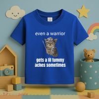 Even A Warrior Gets A Lil Tummy Aches Sometimes Toddler T-Shirt thumb 3