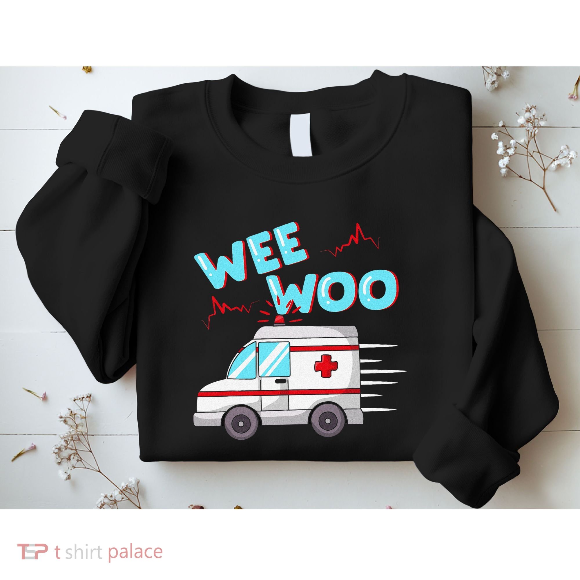 Ems Ambulance Wee Woo Paramedic Emt Gift Boo Boo Bus Sweatshirt
