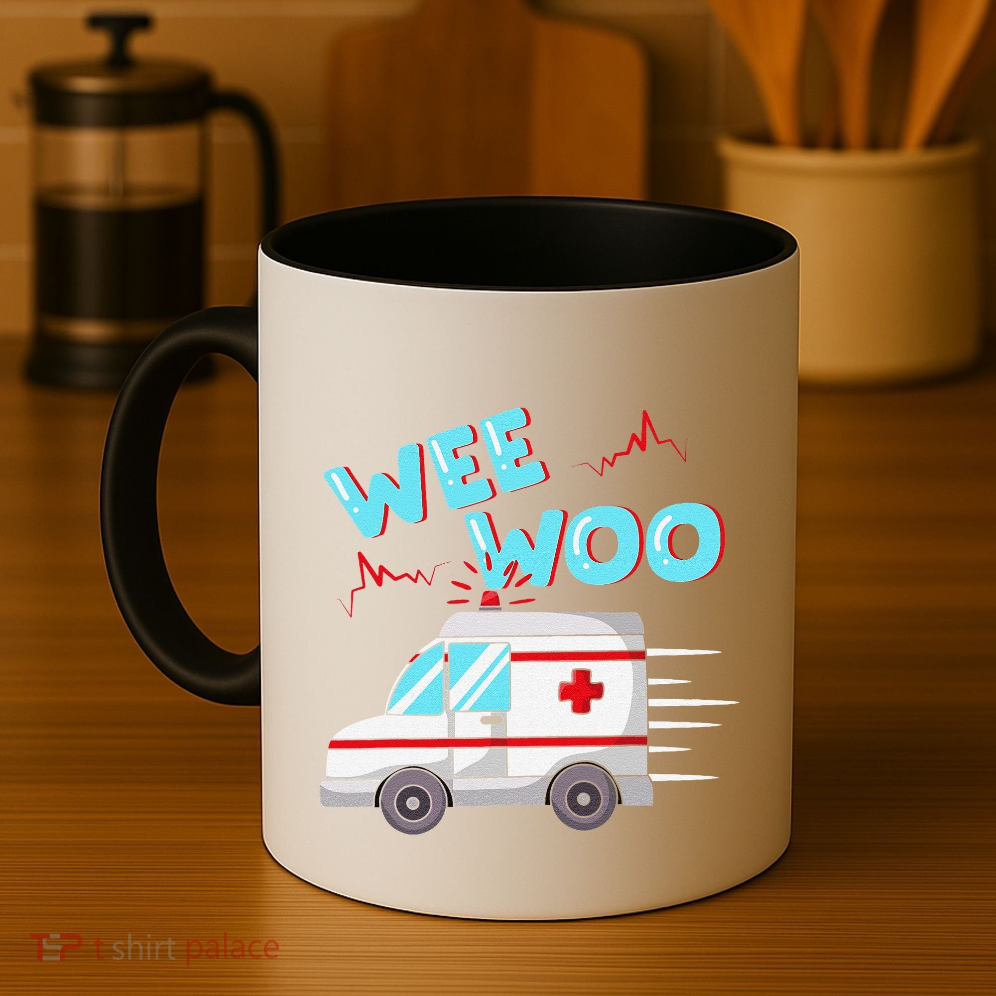 Ems Ambulance Wee Woo Paramedic Emt Gift Boo Boo Bus Coffee Mug