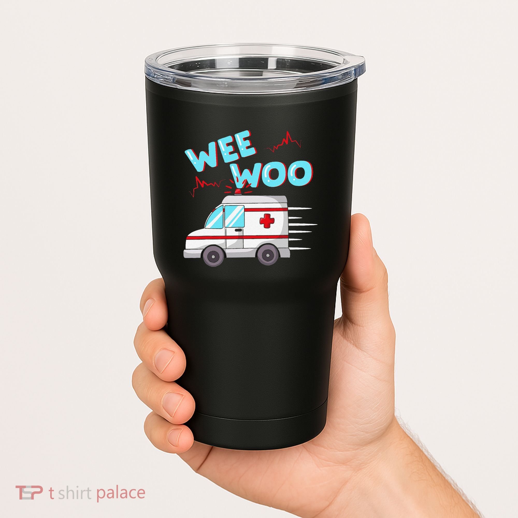 Ems Ambulance Wee Woo Paramedic Emt Gift Boo Boo Bus Tumbler