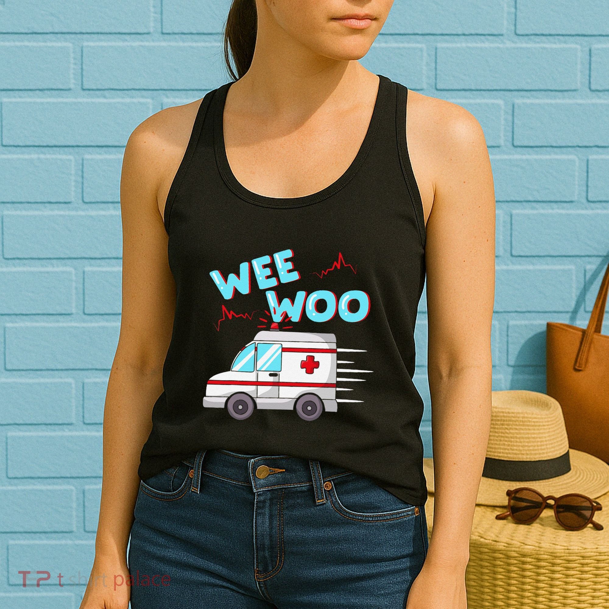 Ems Ambulance Wee Woo Paramedic Emt Gift Boo Boo Bus Women's Tank Top