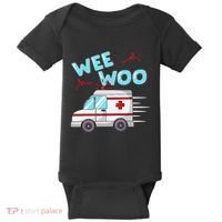 Ems Ambulance Wee Woo Paramedic Emt Gift Boo Boo Bus Baby Bodysuit thumb 0