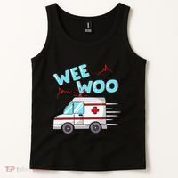 Ems Ambulance Wee Woo Paramedic Emt Gift Boo Boo Bus Tank Top thumb 2