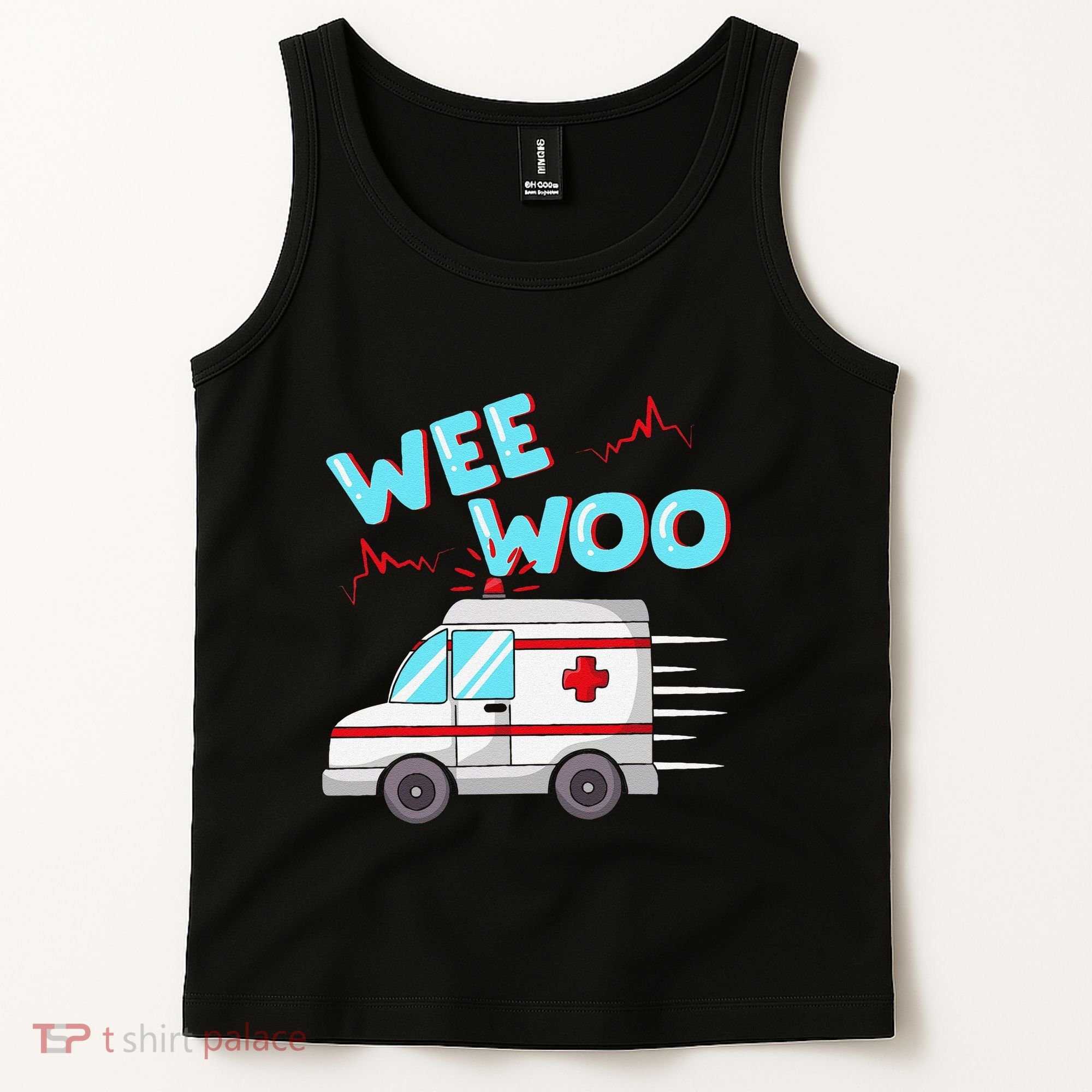 Ems Ambulance Wee Woo Paramedic Emt Gift Boo Boo Bus Tank Top