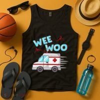 Ems Ambulance Wee Woo Paramedic Emt Gift Boo Boo Bus Tank Top thumb 4