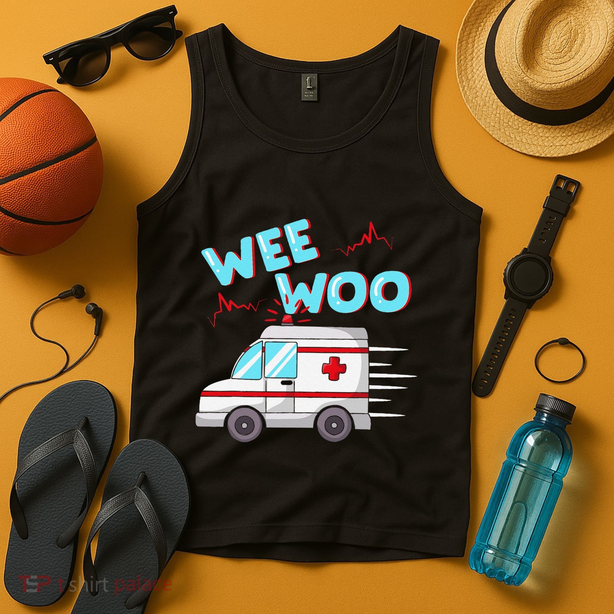 Ems Ambulance Wee Woo Paramedic Emt Gift Boo Boo Bus Tank Top