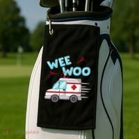 Ems Ambulance Wee Woo Paramedic Emt Gift Boo Boo Bus Golf Towel thumb 2