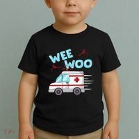 Ems Ambulance Wee Woo Paramedic Emt Gift Boo Boo Bus Toddler T-Shirt thumb 2
