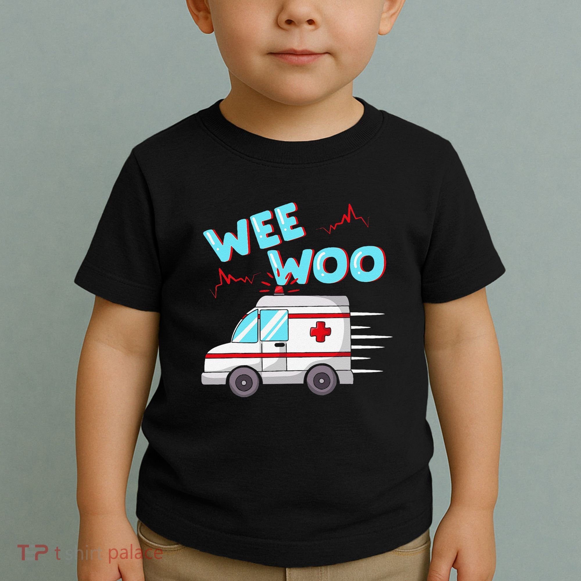 Ems Ambulance Wee Woo Paramedic Emt Gift Boo Boo Bus Toddler T-Shirt