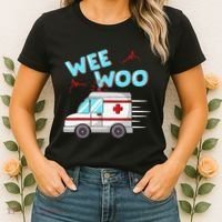 Ems Ambulance Wee Woo Paramedic Emt Gift Boo Boo Bus Women's T-Shirt thumb 2