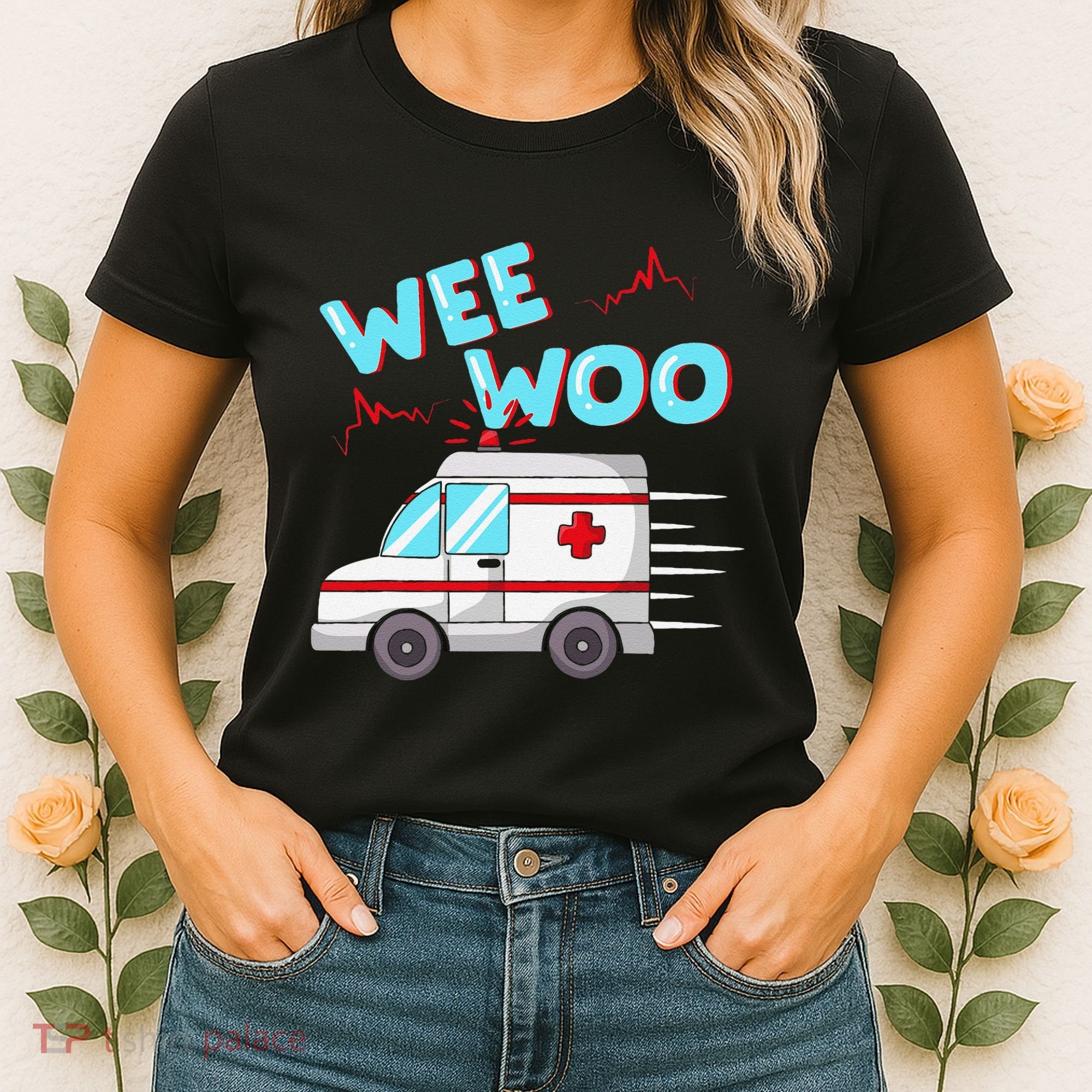 Ems Ambulance Wee Woo Paramedic Emt Gift Boo Boo Bus Women's T-Shirt