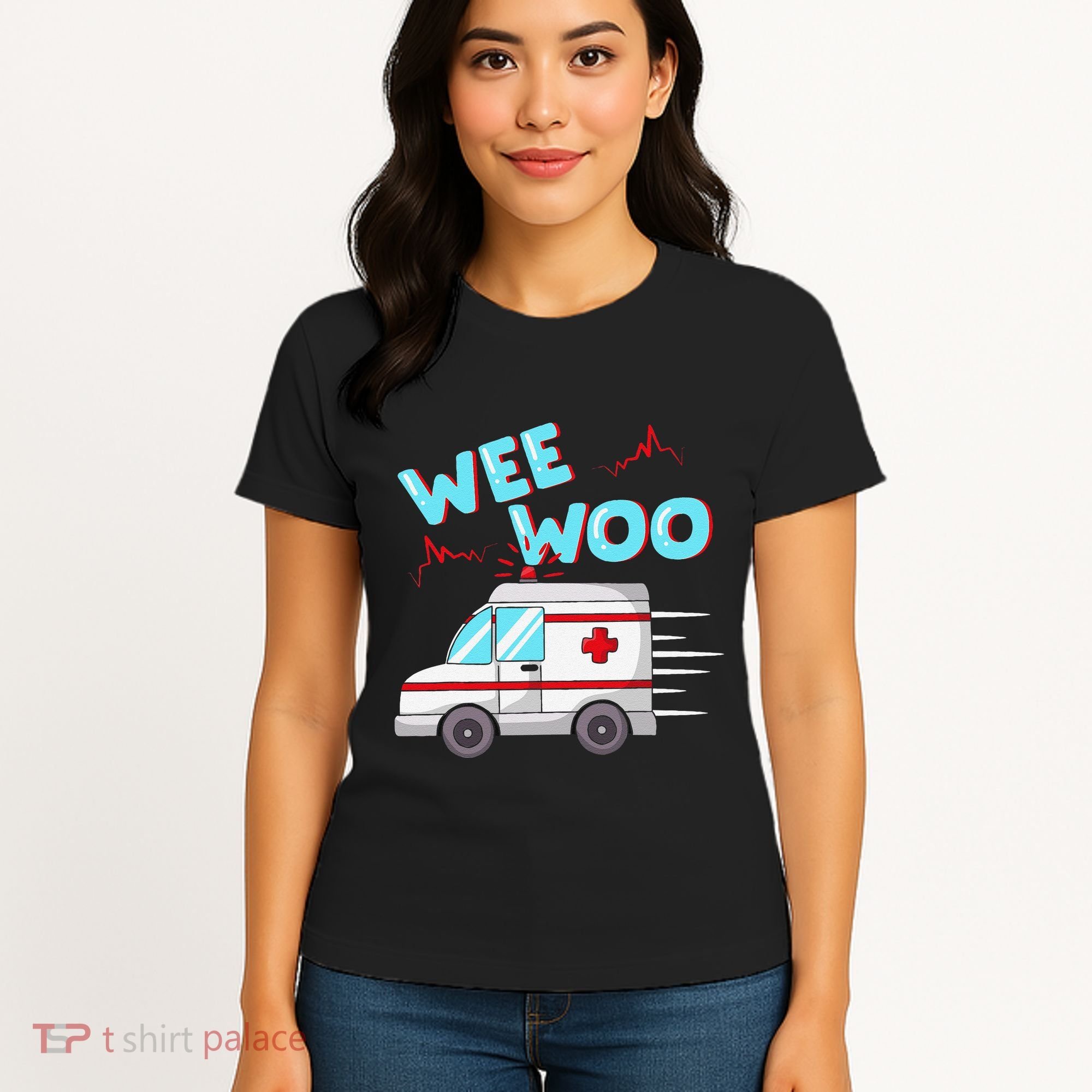Ems Ambulance Wee Woo Paramedic Emt Gift Boo Boo Bus Women's T-Shirt